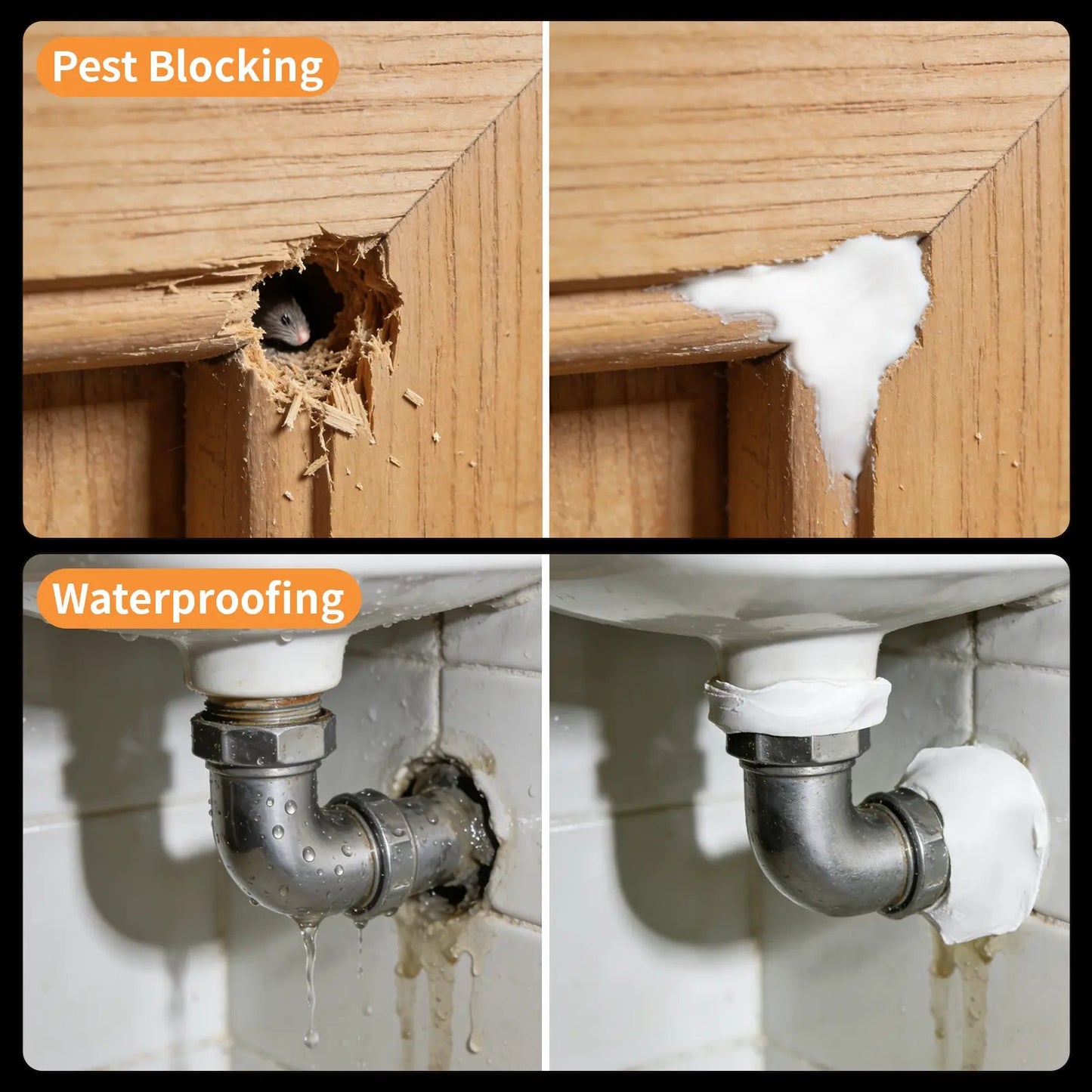 ✨10Pcs Professional Sealant Clay - Waterproof & Anti-Insect Wall Hole Filler Mud