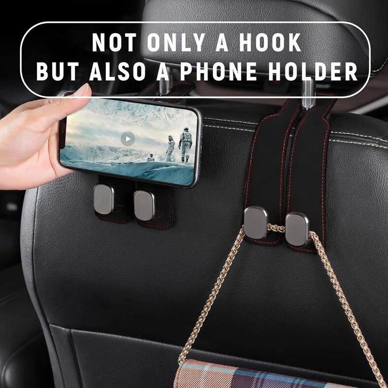 Car Seat Back Hook — Double Hook Organizer for Handbags, Groceries & Coats