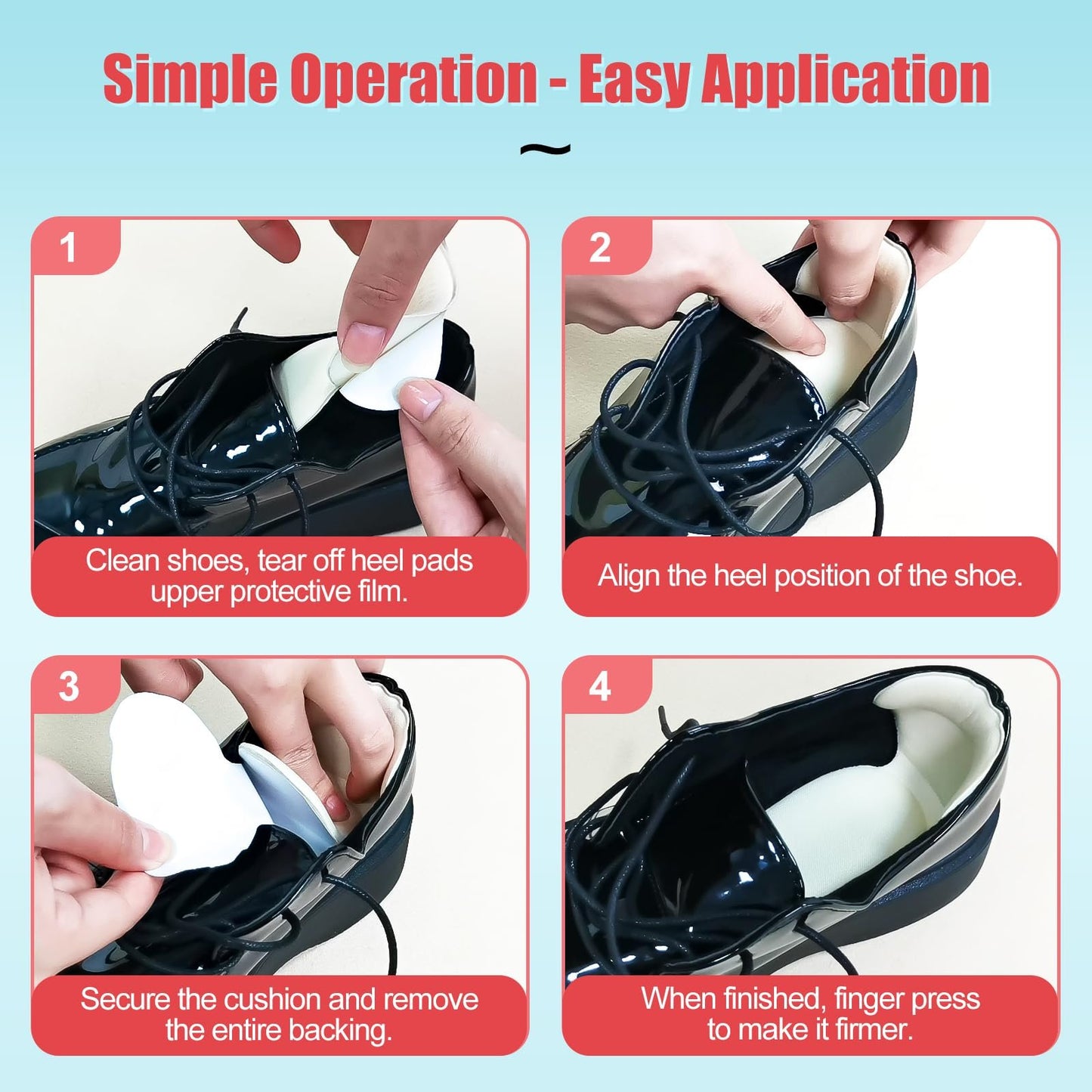 Anti-Slip Heel Liners  4 PCS