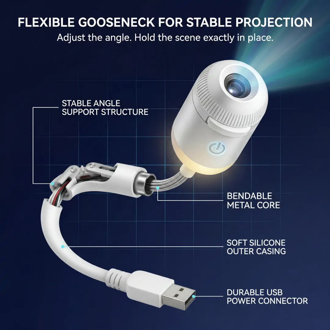 NEXT-GEN SMART PROJECTION HD Smart Dynamic 5D Holographic Night Light Projector