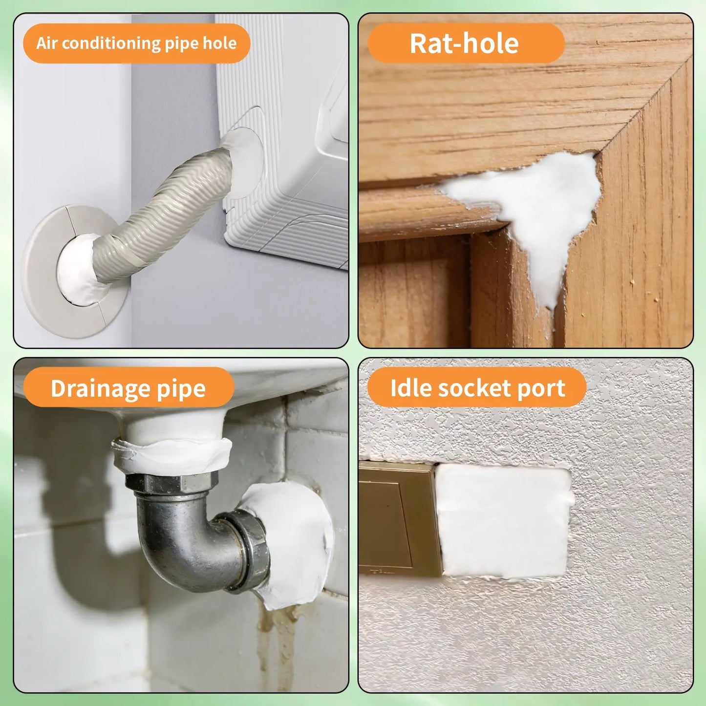 ✨10Pcs Professional Sealant Clay - Waterproof & Anti-Insect Wall Hole Filler Mud