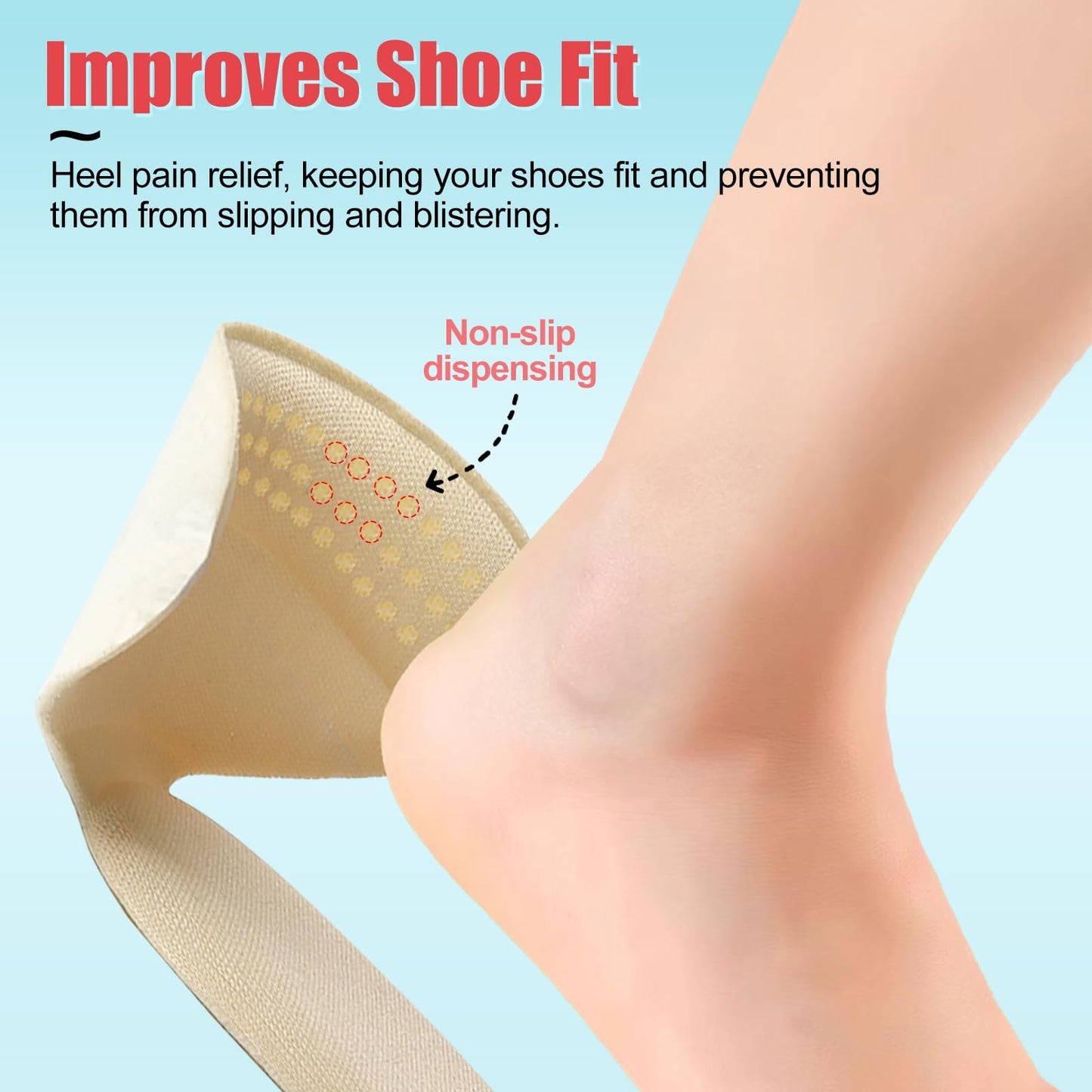 Anti-Slip Heel Liners  4 PCS