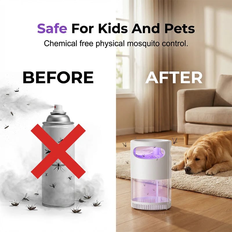UV Mosquito Killer Lamp – Silent, Chemical-Free, USB Powered, Indoor & Outdoor