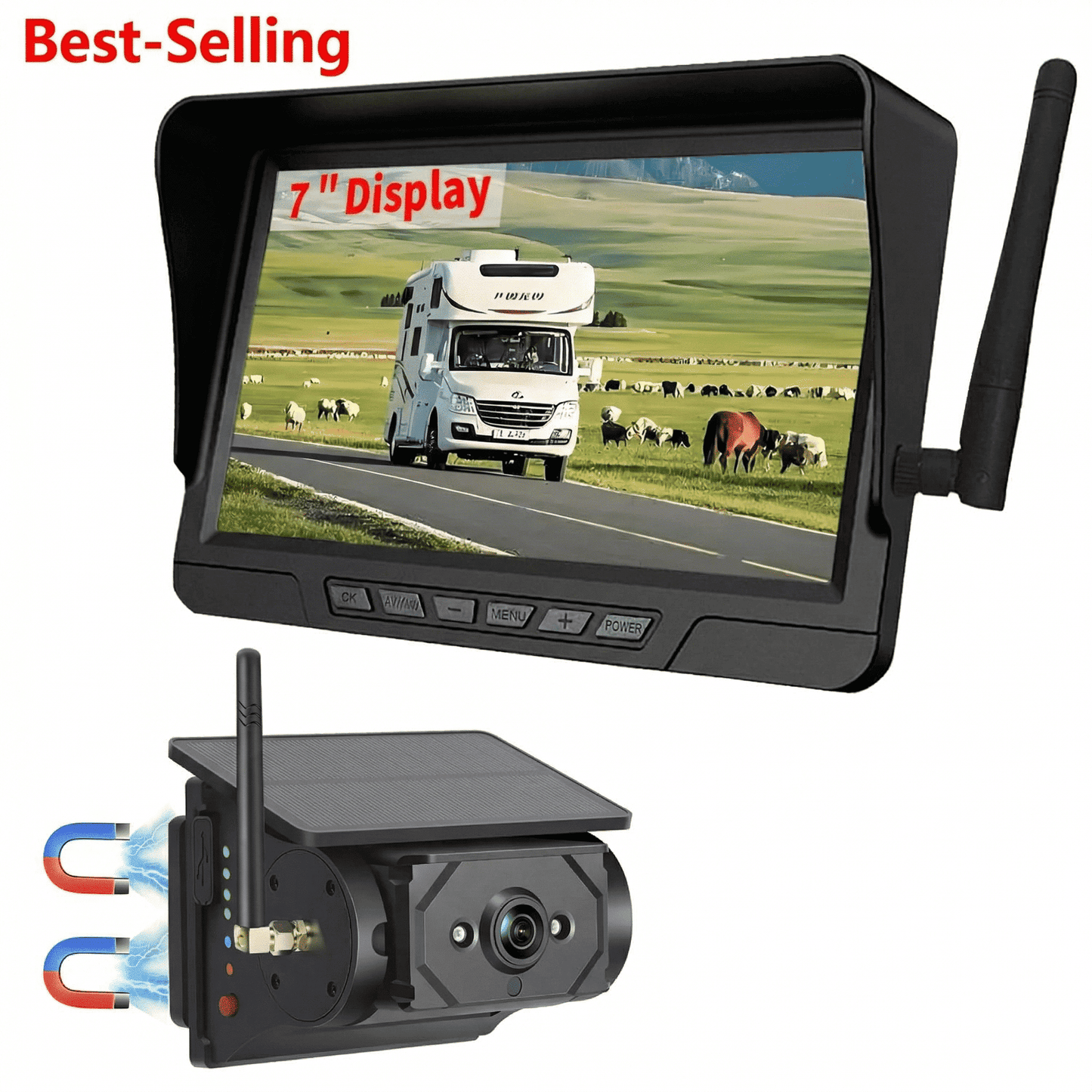 🔥Free shipping on a single item! 🔥Magnetic Solar Wireless Backup Camera