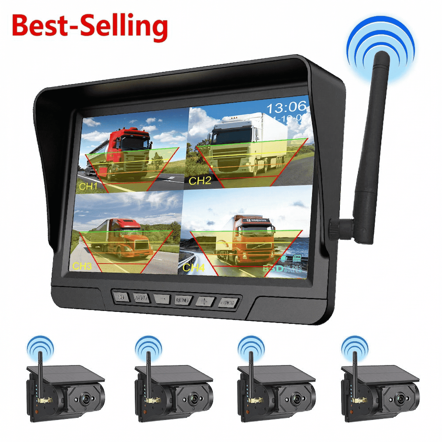 🔥Free shipping on a single item! 🔥Magnetic Solar Wireless Backup Camera