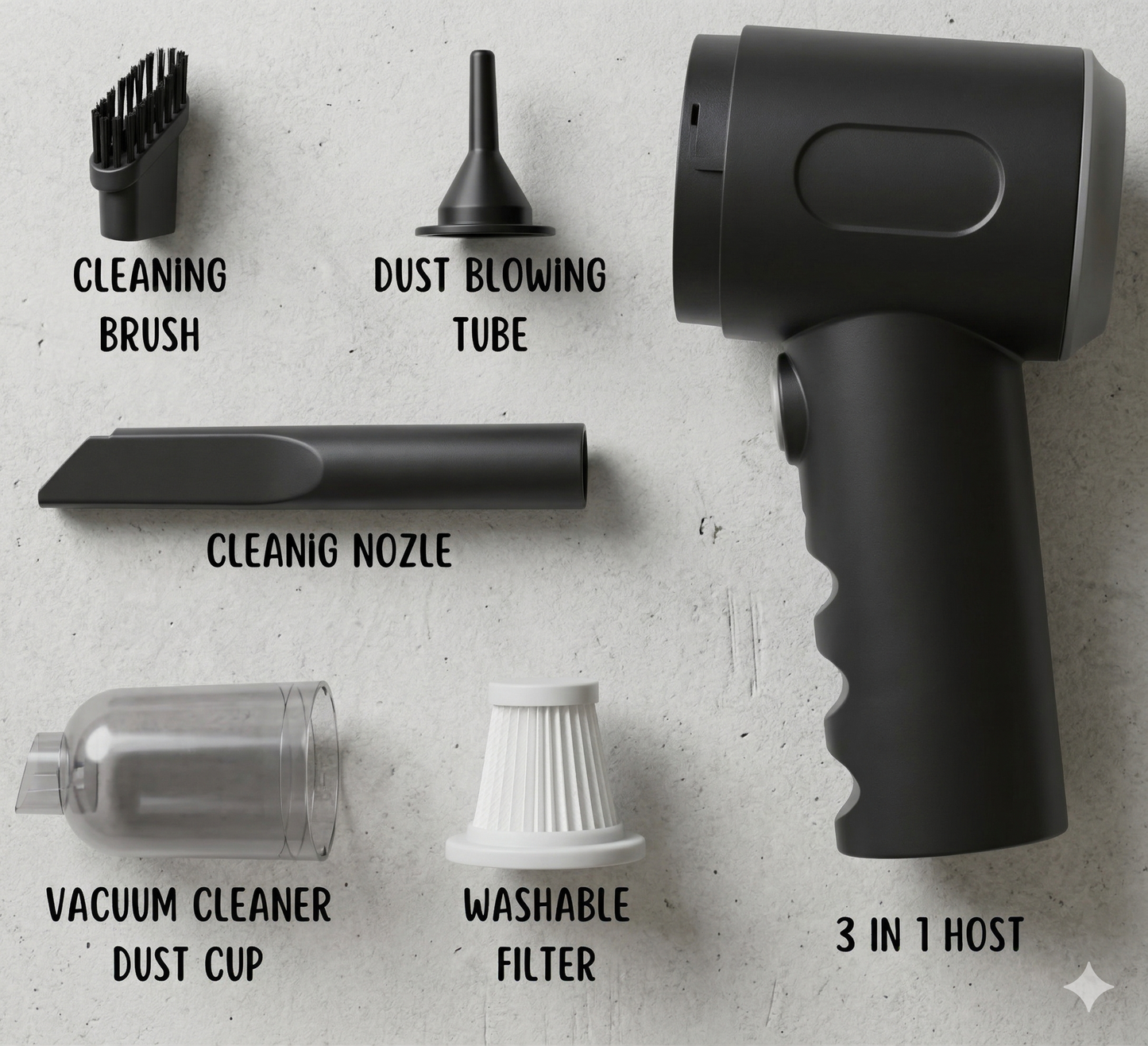 Cordless | High-Speed Vacuum Cleaner | Portable for Travel