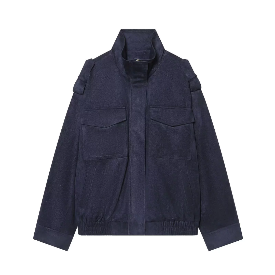✨WYNTER™ – Suede Texture Bomber Jacket