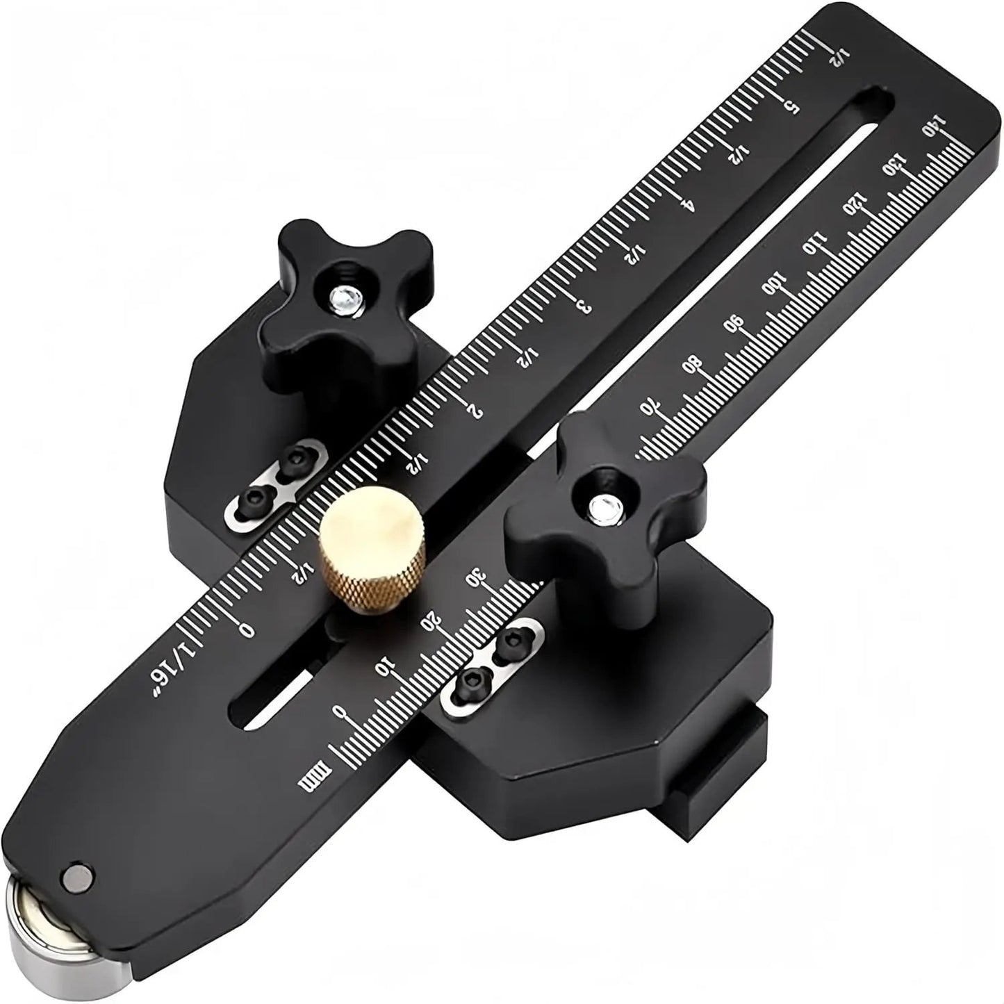 ✨Fast Thin Ripping Guide for Table Saw, Precise Repetitive Narrow Cuts, Adjustable Thin Rip Jig Fits 3/4" x 3/8" T-Track & Miter Slot, Band Saw & Router Table Compatible