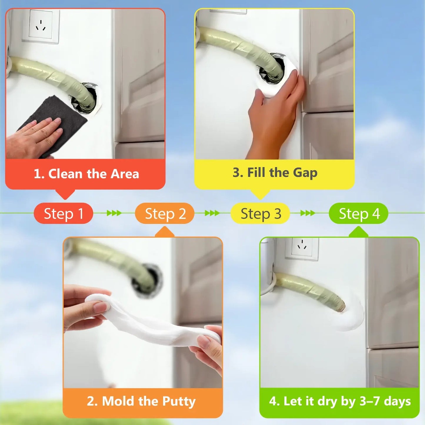 ✨10Pcs Professional Sealant Clay - Waterproof & Anti-Insect Wall Hole Filler Mud