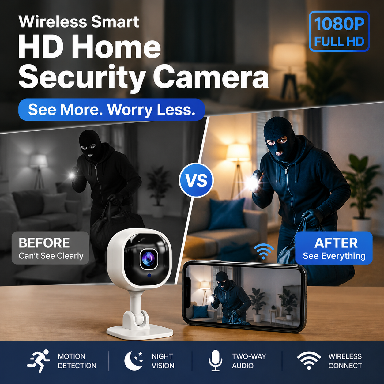 🔥Wireless Smart HD Home Security Camera ✨🔥3-day delivery after order