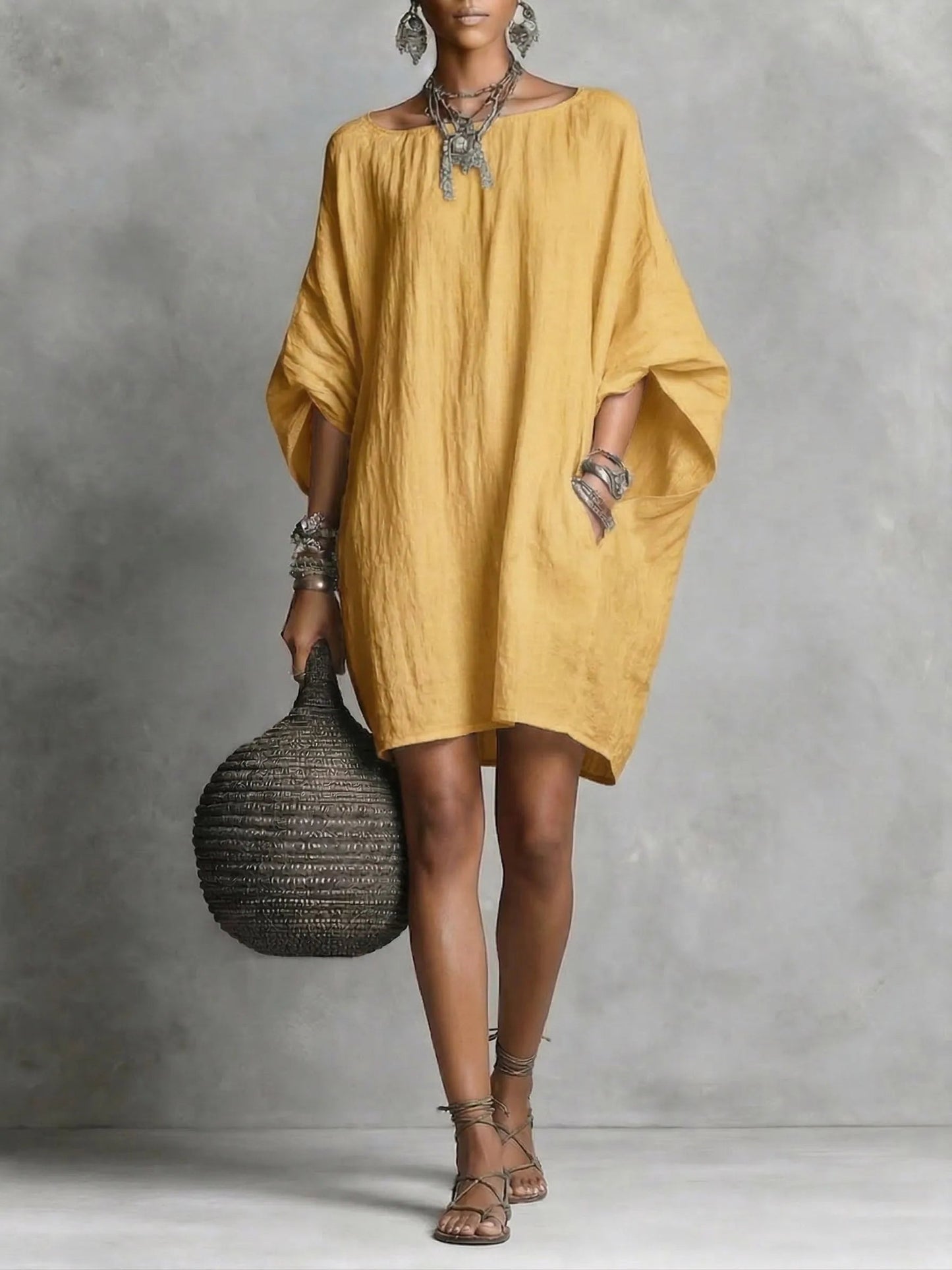 🌿🌿Casual cotton and linen dress🌿🌿