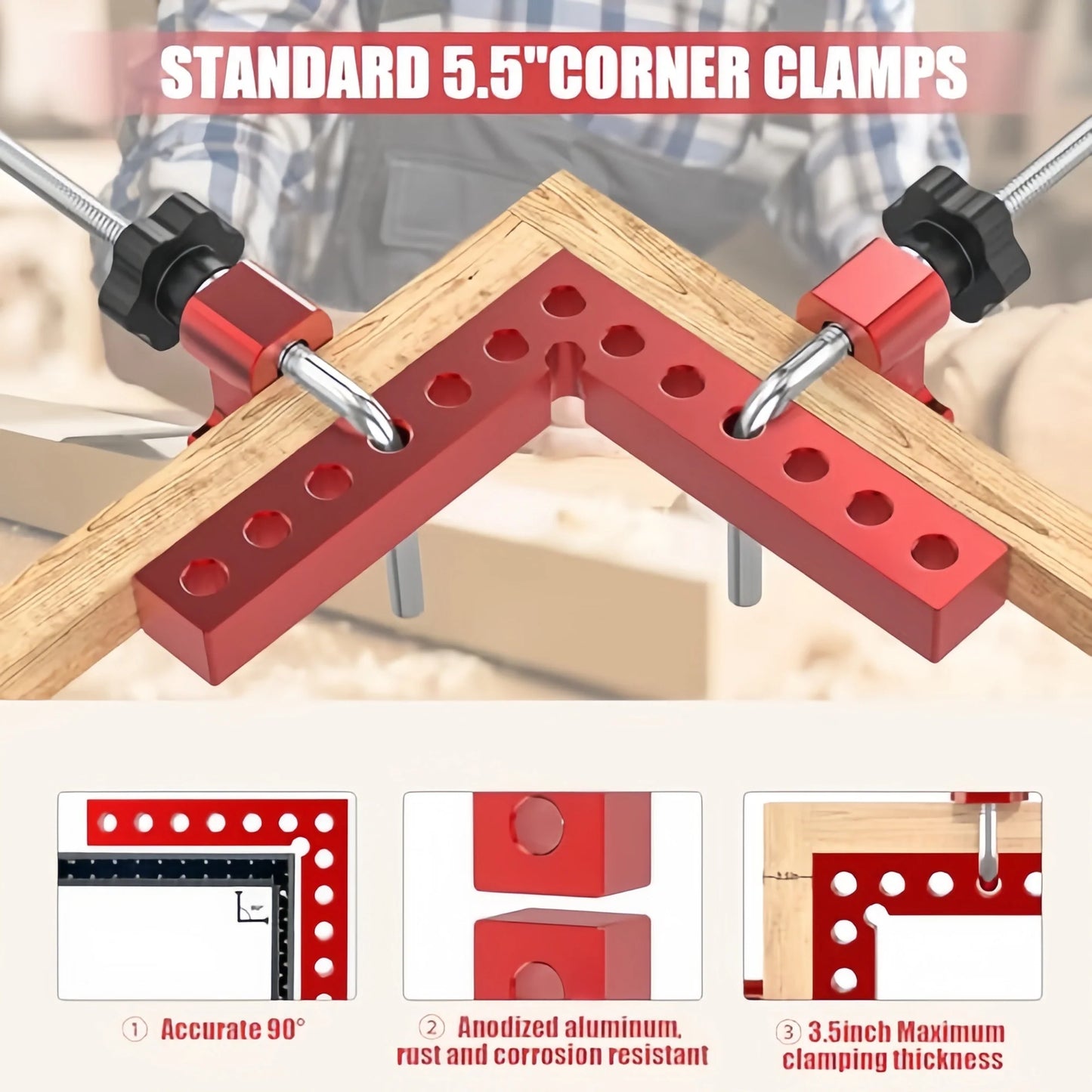 90 Degree Aluminum Corner Clamps