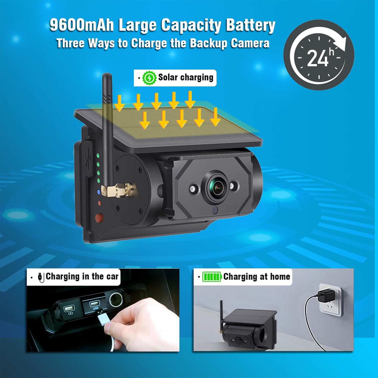 🔥Free shipping on a single item! 🔥Magnetic Solar Wireless Backup Camera