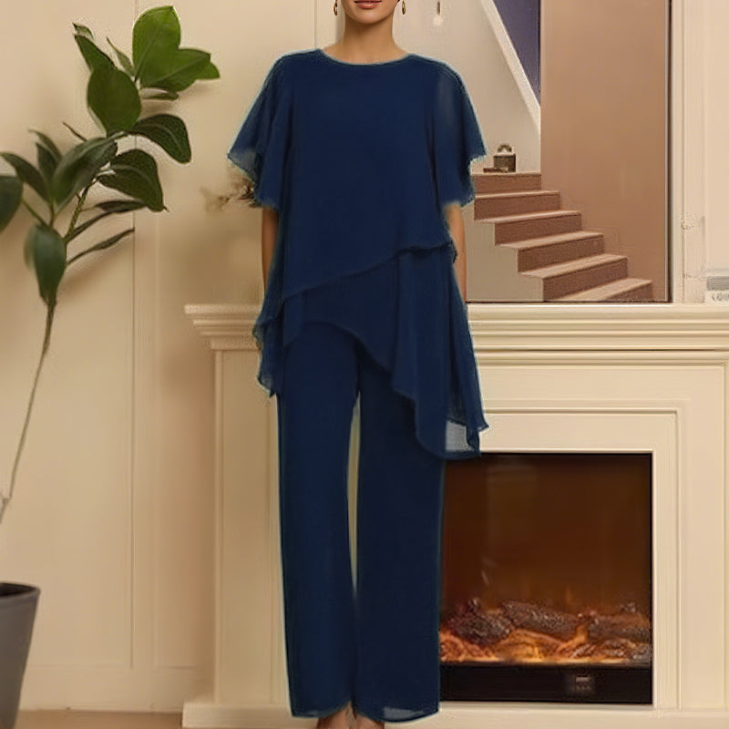 ✨📢2026 Hot Sale 50% OFF💞Charming Irregular Top & Wide Leg Pants Set✨Comfortable, elegant & perfect for spring 🌸