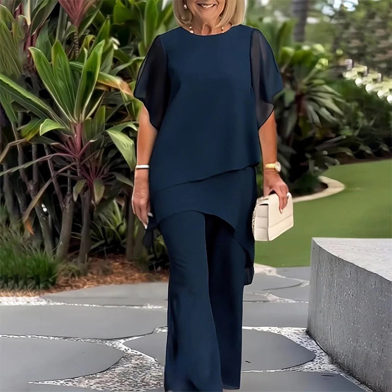 ✨📢2026 Hot Sale 50% OFF💞Charming Irregular Top & Wide Leg Pants Set✨Comfortable, elegant & perfect for spring 🌸