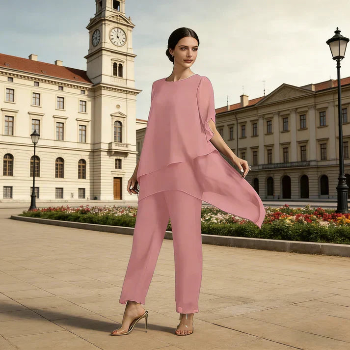 ✨📢2026 Hot Sale 50% OFF💞Charming Irregular Top & Wide Leg Pants Set✨Comfortable, elegant & perfect for spring 🌸