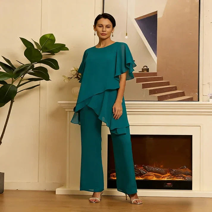 ✨📢2026 Hot Sale 50% OFF💞Charming Irregular Top & Wide Leg Pants Set✨Comfortable, elegant & perfect for spring 🌸