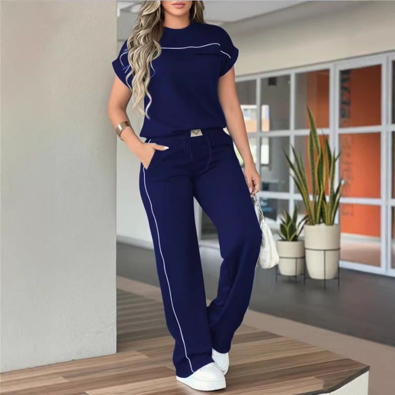 ✨🔥LIMITED TIME 50% OFF!🔥Women's Casual Short Sleeve Top & Wide Leg Pants Set